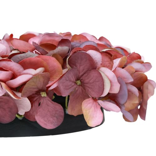 Artikel Kunstblumen Deko Hortensienkranz künstlich Altrosa Ø26cm