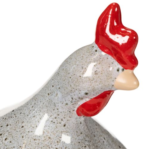 Artikel Humorvolle Keramik-Huhn-Figuren im charmanten Design – 16 cm Höhe, Blau gesprenkelt, 2er-Set