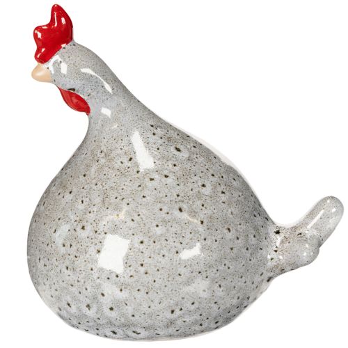 Artikel Humorvolle Keramik-Huhn-Figuren im charmanten Design – 16 cm Höhe, Blau gesprenkelt, 2er-Set