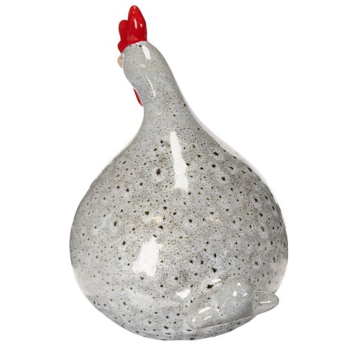 Artikel Humorvolle Keramik-Huhn-Figuren im charmanten Design – 16 cm Höhe, Blau gesprenkelt, 2er-Set