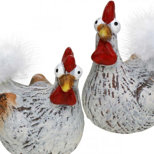 Artikel Osterhennen Lustiges Huhn Hühner Deko Keramik 4St