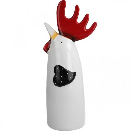 Artikel Keramik Hahn Küche Deko Huhn Weiß H23 cm 2St