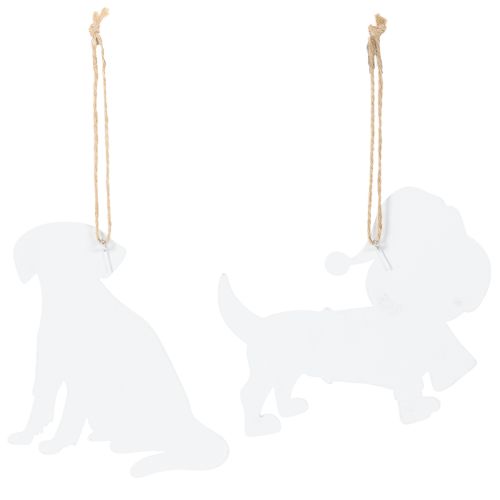Weihnachtsanhänger Hundemotive Metall 12 cm 2er-Set | Floristik21.de