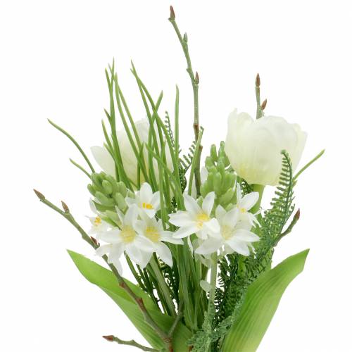 Floristik21 Strauß mit Hyazinthen und Tulpen künstlich 34cm
