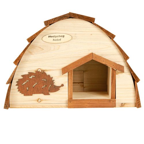 Artikel Igelhaus Tannenholz Futterstelle wetterfest FSC, Garten Deko 34×18×24cm
