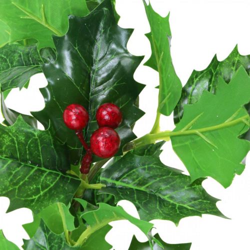 Artikel Weihnachtszweig Stechpalme Ilex künstlich Beeren 37cm