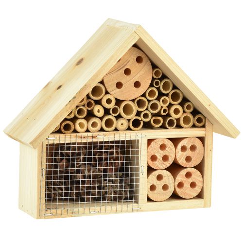 Floristik21 Insektenhaus Natur Insektenhotel Holz Tanne Natur H21cm