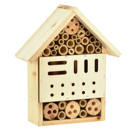 Floristik21 Insektenhotel Holz Tanne Insektenhaus Natur H23,5cm