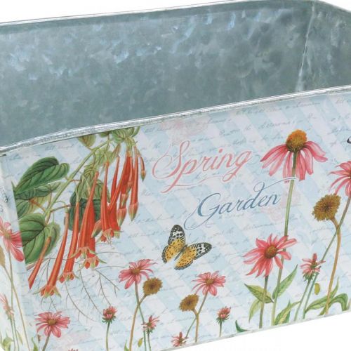 Jardiniere Pflanzkasten Metall Frühlingsdeko 20×12×10cm