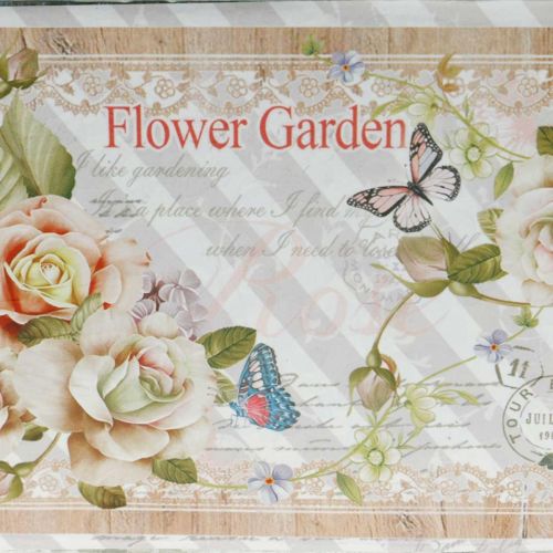 Jardiniere Pflanzkasten mit Griffen Metall Sommerdeko 23×14×11cm
