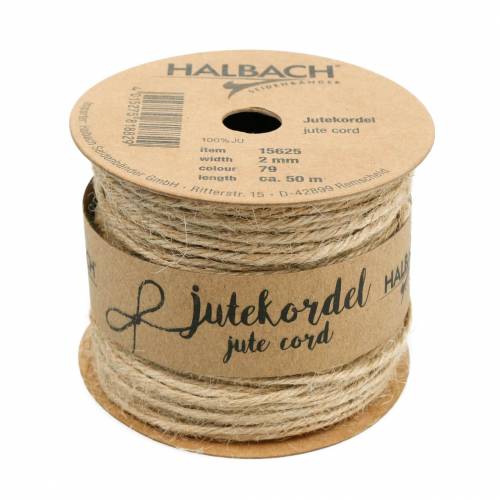 Floristik21 Jute Kordel Natur Ø2mm 50m