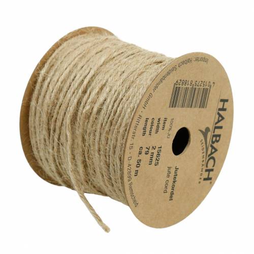 Jute Kordel Natur Ø2mm 50m