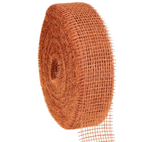 Artikel Juteband Gitterband 5cm x 40m Terracotta Rot ökologisch und recycelbar