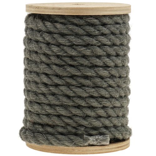 Floristik21 Juteband Jutekordel Kordel Jute Deko Anthrazit Ø7mm 5m