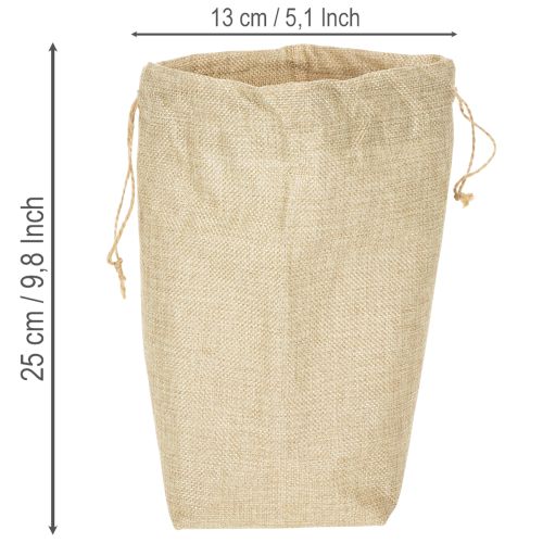 Jutetasche 13,5×11cm H25cm | Floristik21.de