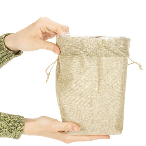 Jutetasche 13,5×11cm H25cm | Floristik21.de