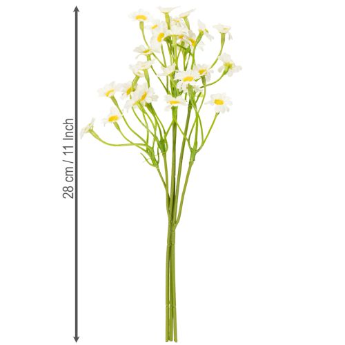Artikel Künstlicher Kamille Blumenbund 28 cm – Realistische Seidenblumen für langlebige Dekoration, 3er Set
