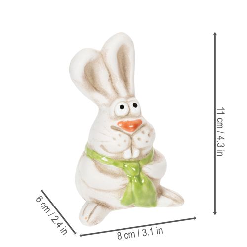 Artikel Handbemalte Osterhasen Figuren aus Keramik – Charmante Deko für Frühling und Ostern, 11 cm, 4er-Set