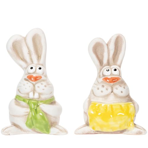 Artikel Handbemalte Osterhasen Figuren aus Keramik – Charmante Deko für Frühling und Ostern, 11 cm, 4er-Set