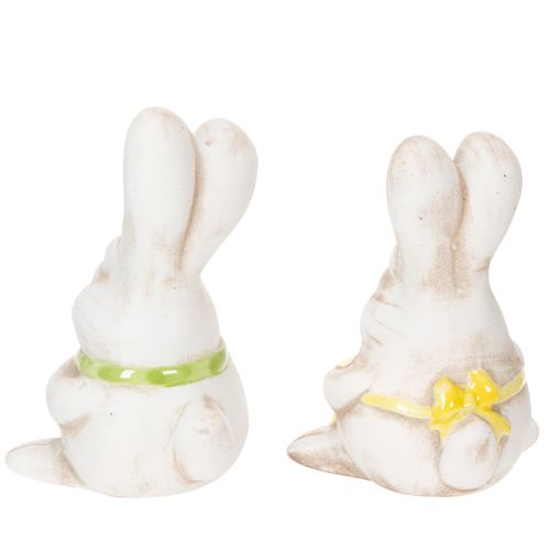 Artikel Handbemalte Osterhasen Figuren aus Keramik – Charmante Deko für Frühling und Ostern, 11 cm, 4er-Set