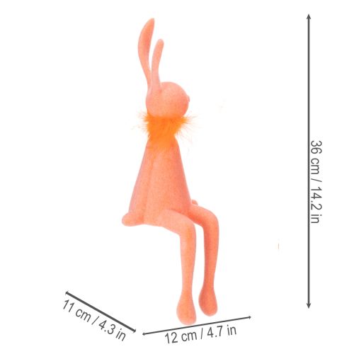 Artikel Deko Osterhasen Kantenhocker 36cm in Lachs und Orange – Frühlingshafte Osterdeko zum Hinstellen
