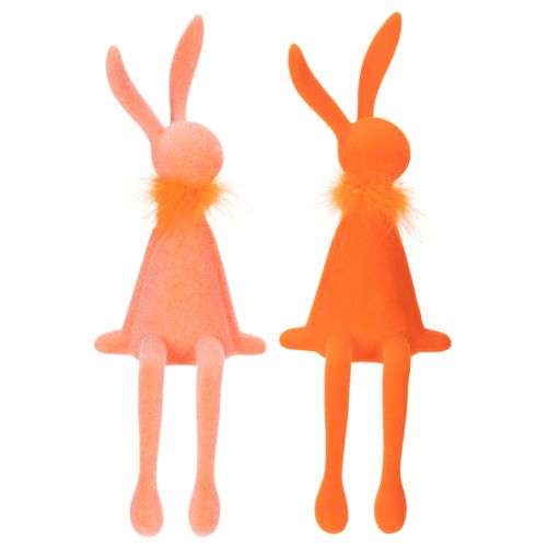 Artikel Deko Osterhasen Kantenhocker 36cm in Lachs und Orange – Frühlingshafte Osterdeko zum Hinstellen