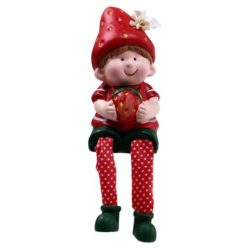 Floristik21 Kantenhocker Erdbeerkinder Dekofiguren H11,5-13cm 2St