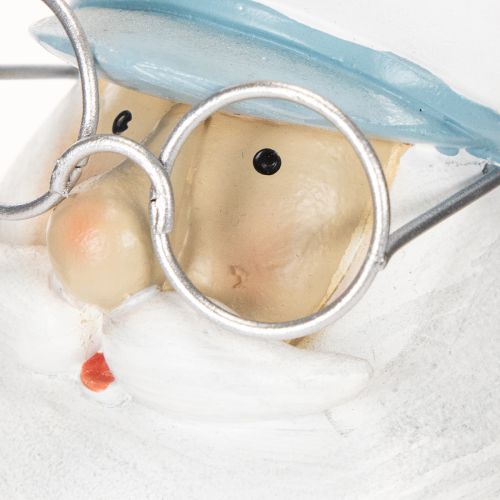 Kapitänsfigur 16cm Polyresin Blau-Weiß mit Brille und Mütze | Floristik21.de