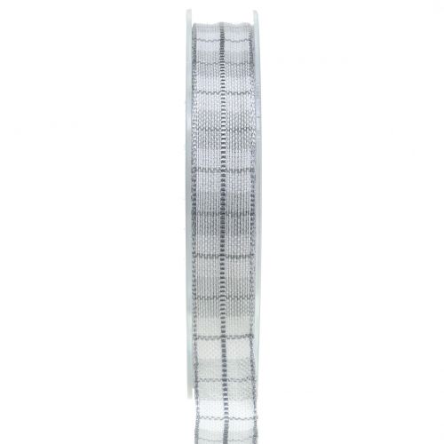 Karoband Grau 15mm 15m