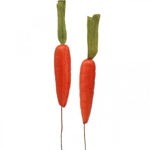 Deko-Karotten, Osterdeko, Möhren am Draht, künstliches Gemüse Orange, Grün H11cm 36St