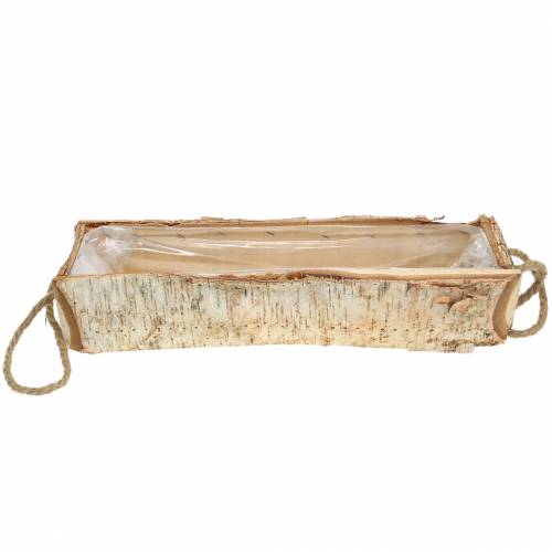 Birkenkasten mit Seilgriffen 47x16cm H10cm