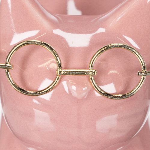 Artikel Keramik Figur Katze Rosa 14cm im 2er-Set – Dekoration und Schmuckhalter