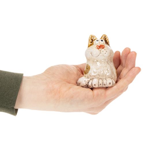 Artikel Keramik Katzenfiguren Set, Lustige Tierdeko 8 cm, 4-teilig, für Wohnzimmer und Dekoration