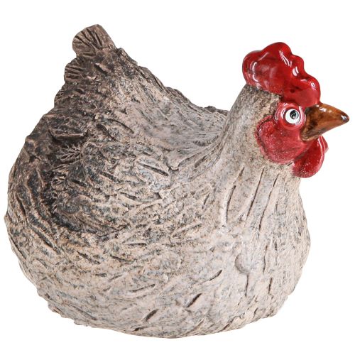 Floristik21 Keramik Deko Huhn Osterdeko Figur witzig Handarbeit 16×12×12cm