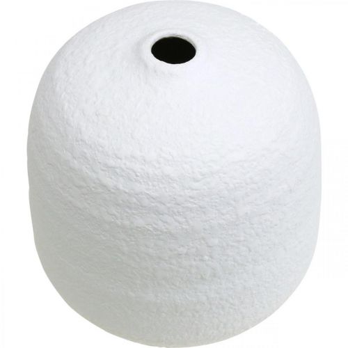 Floristik21 Keramik Vase, Deko Vasen Weiß Ø15cm H14,5cm 2er-Set