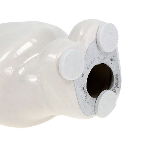 Floristik21 Keramik Figur Nikolaus 11cm Weiß, Silber 8St