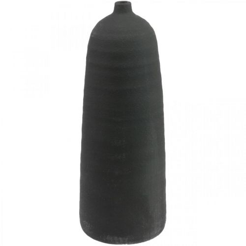 Floristik21 Keramik Vase Schwarz Deko Vase Bodenvase Ø18cm H48cm