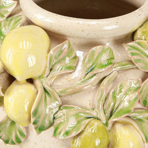 Artikel Keramik Vase Zitronen Deko Grün Gelb 19cm Sommerflair Home