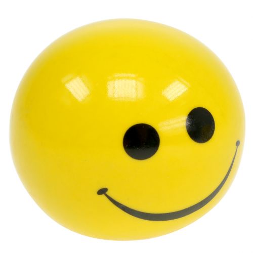 Floristik21 Keramikkugel mit Emoticon&reg;Gelb Ø5cm H4,5cm 6St