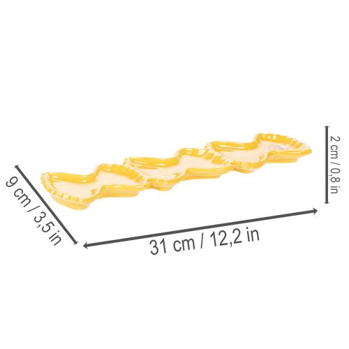 Artikel Gelbe Keramik-Dipschale 31 cm in Pasta-Form für kreative Tischdekoration