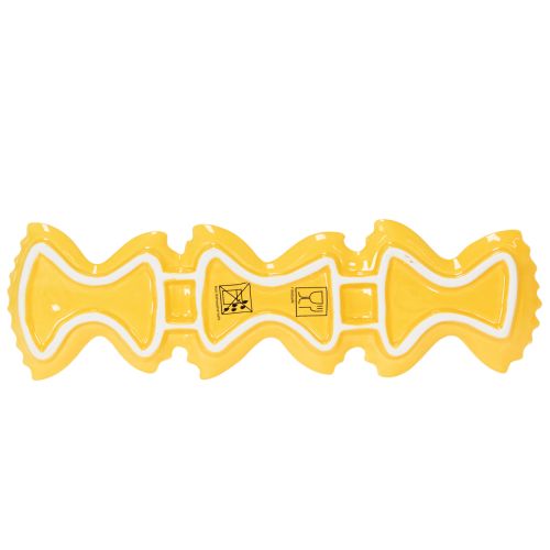 Artikel Gelbe Keramik-Dipschale 31 cm in Pasta-Form für kreative Tischdekoration