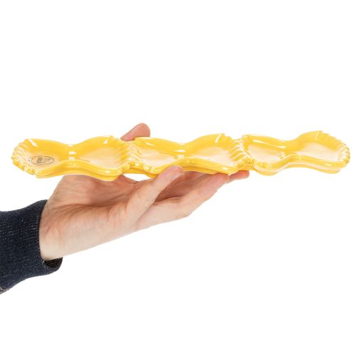 Artikel Gelbe Keramik-Dipschale 31 cm in Pasta-Form für kreative Tischdekoration