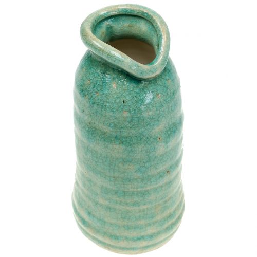 Keramikvase Antikblau H21cm