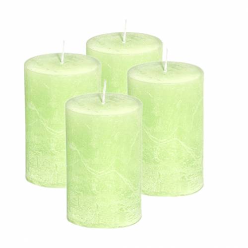 Artikel Kerze Lime Grün durchgefärbt 60mm x 80mm 4 St
