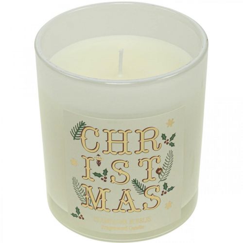 Floristik21 Duftkerze Weihnachten Duftkerze im Glas Creme Champagner Ø8cm