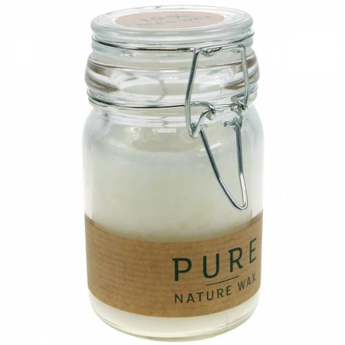 Kerze im Glas Deko mit Deckel Pure Nature Wachskerze Bienenwachs Olivenöl Kerze im Glas Deko mit Deckel Pure Nature Wachskerze Bienenwachs Olivenöl