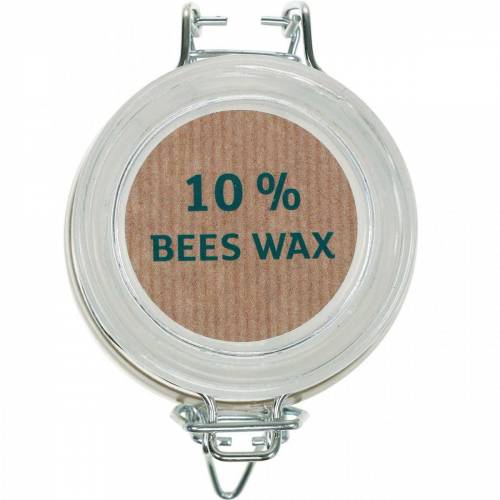 Kerze im Glas Deko mit Deckel Pure Nature Wachskerze Bienenwachs Olivenöl