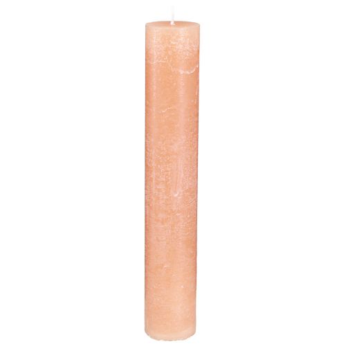 Artikel Orangefarbene Rustic Stabkerzen 50x300mm, 4 Stück f&uuml;r stilvolle Dekoration und Events