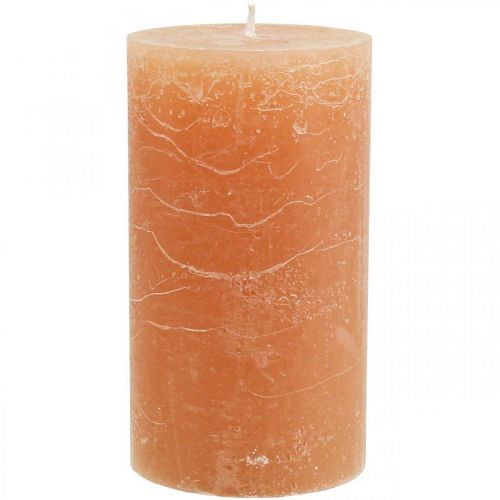 Floristik21 Durchgefärbte Kerzen Orange Peach Verschiedene Größen
