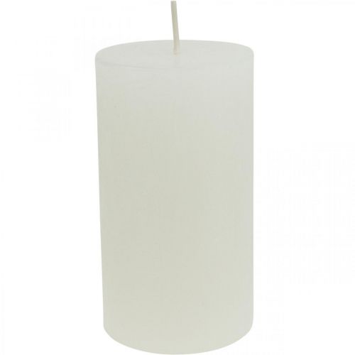 Stumpenkerzen Rustic Durchgefärbte Kerzen Weiß 60/110mm 4St